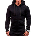 Men's Sweatshirt Jacket with Hood and Zip HARTTMAN HT092 in Black