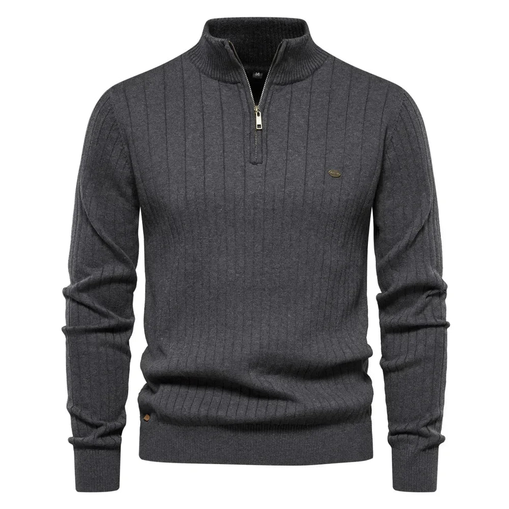 Men's Wool Sweater HARTTMAN HT173 in Dark Grey