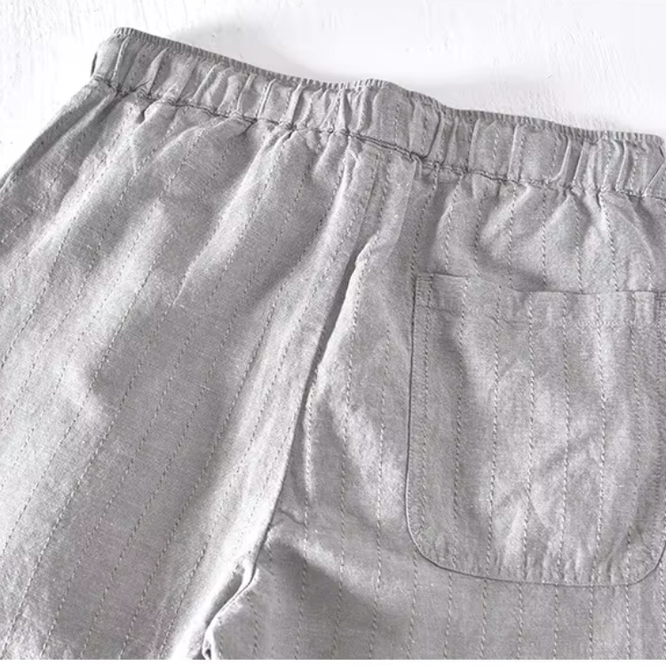 Men's Striped Linen Trousers HARTTMAN HT382