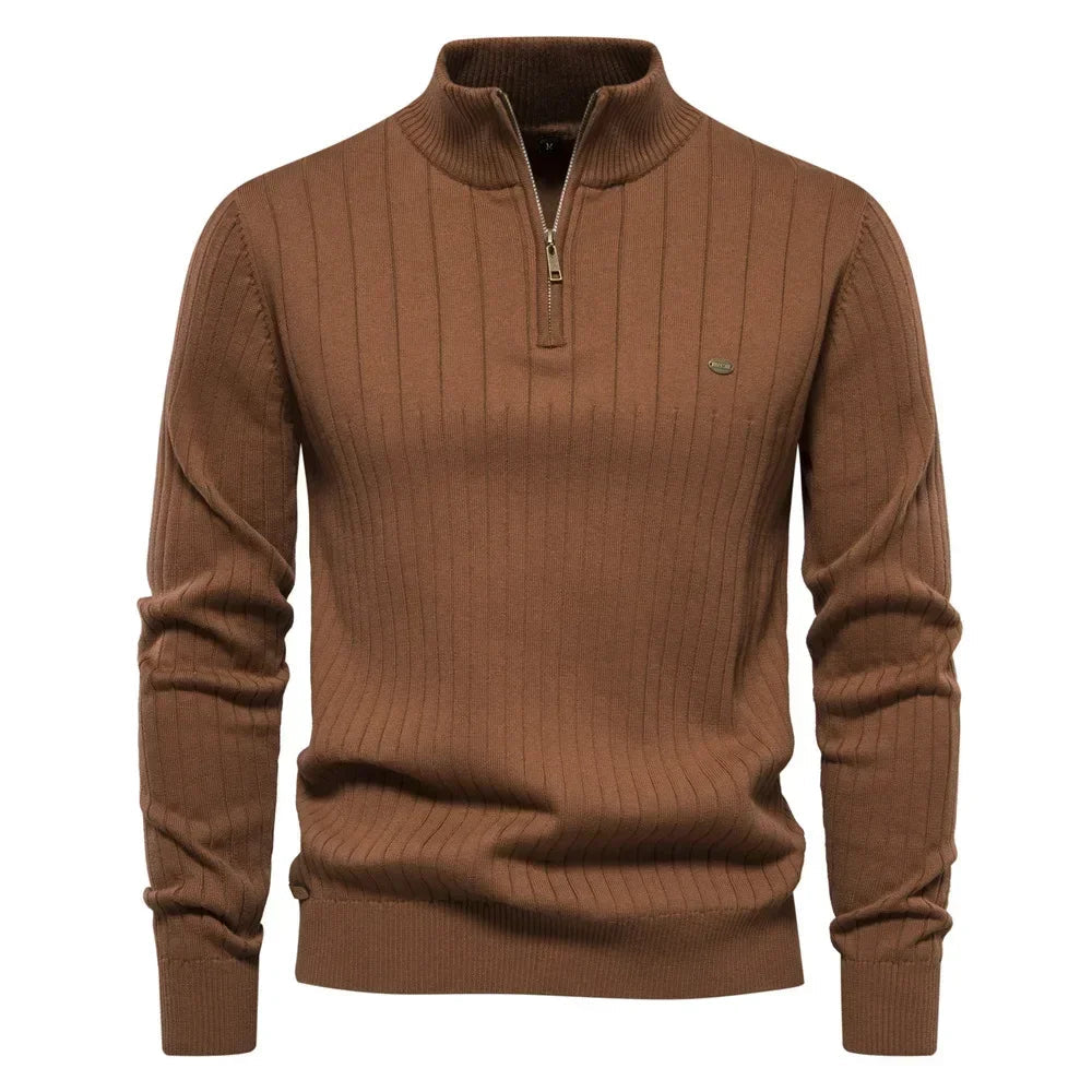 Men's Wool Sweater HARTTMAN HT173 in Brown