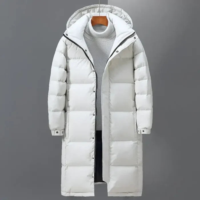 Men's Puffer Overcoat HARTTMAN HT221 in Off White