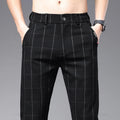 Men's Check Formal Trousers HARTTMAN HT071 in Black