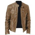 Men's Leather Jacket HARTTMAN HT095 in Khaki