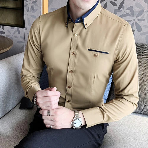 Men's Formal Shirt HARTTMAN HT152 in Khaki