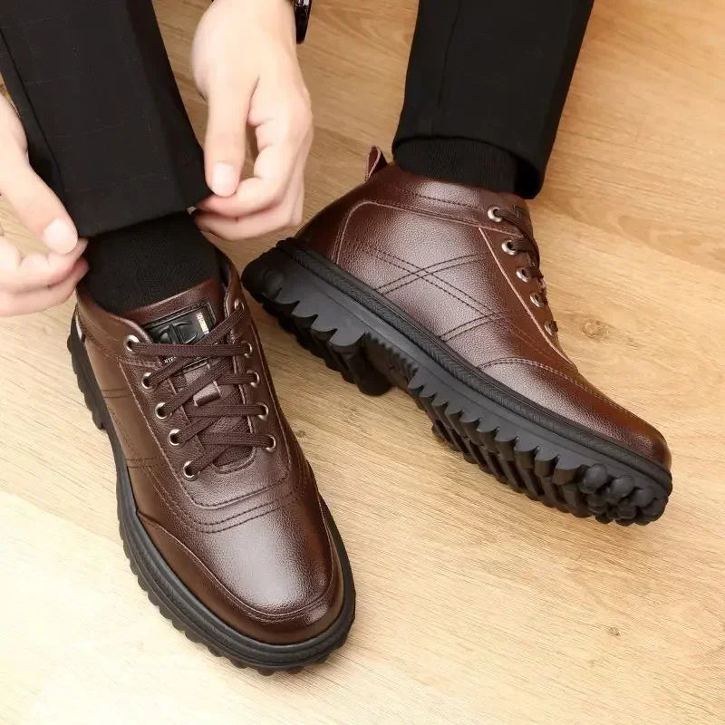 Men's Quilted Leather Boots HARTTMAN HT041