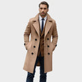 Men's Long Wool Overcoat HARTTMAN HT232 in Beige