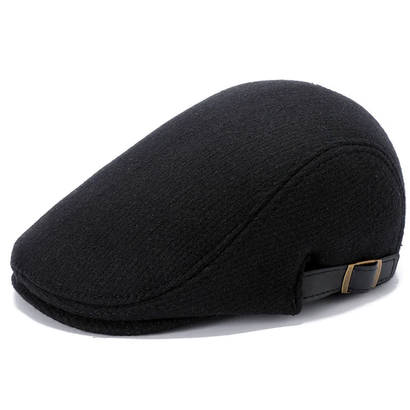 Men's Italian Flat Cap HARTTMAN HT018 in Black