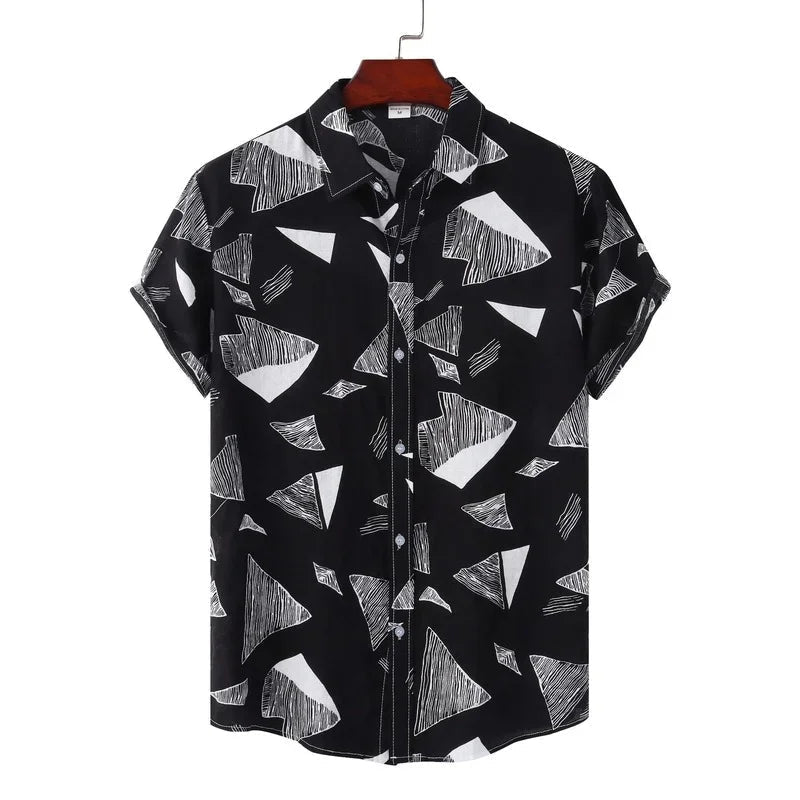 Men's Patterned Shirt HARTTMAN HT091 in Black