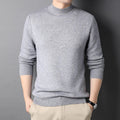 Men's High Neck Wool Sweater HARTTMAN HT180 in Grey