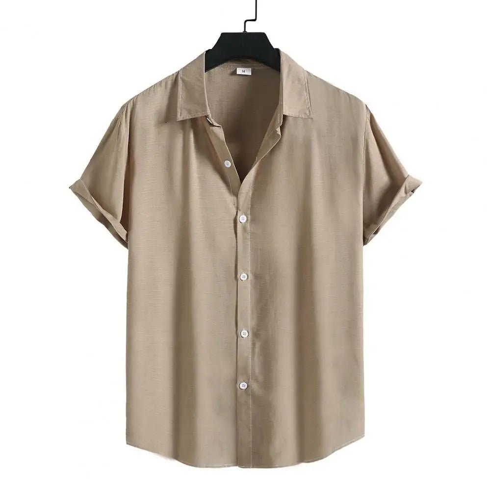 Plain Short Sleeve Shirt HARTTMAN HT082 in Khaki