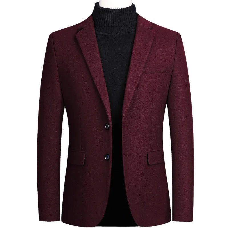 Men's Slim Fit Blazer HARTTMAN HT351 in Burgundy Red
