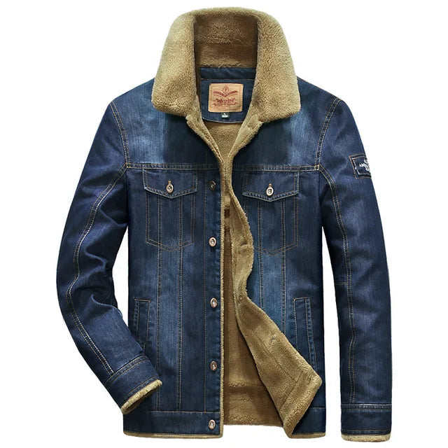Men's Quilted Denim Jacket HARTTMAN HT136 in Light Blue
