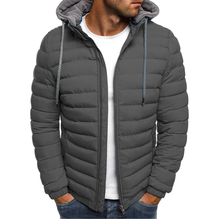 Men's Modern Puffer Jacket HARTTMAN HT108 in Grey