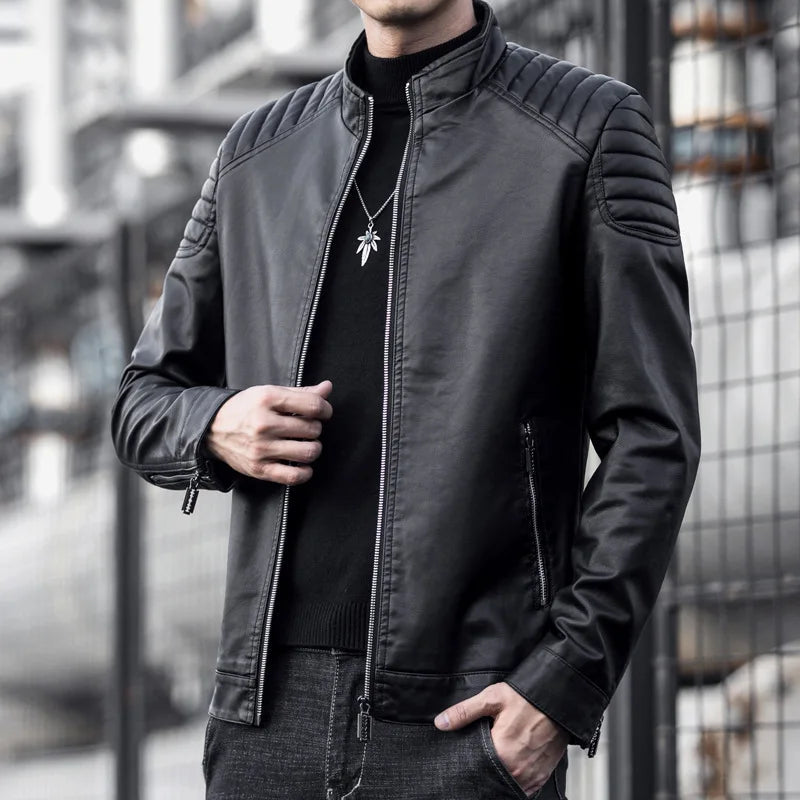 Men's Leather Biker Jacket HARTTMAN HT167