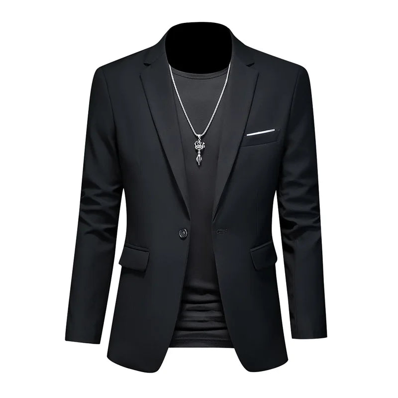 Men's Cotton Blazer HARTTMAN HT008 in Black