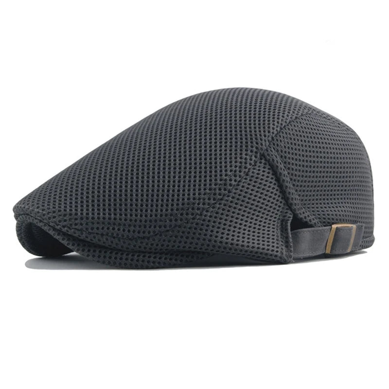 Men's Breathable Flat Cap HARTTMAN HT028 in Grey