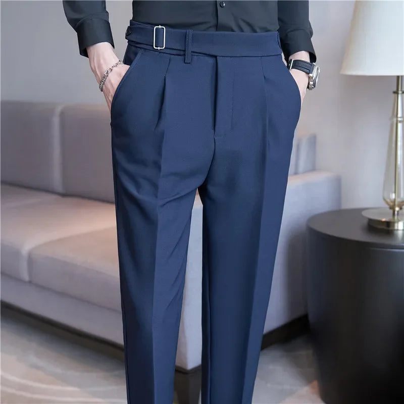 Men's Tailored Trousers HARTTMAN HT196 in Navy Blue