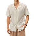 Men's Breathable Linen Shirt HARTTMAN HT344 in Beige