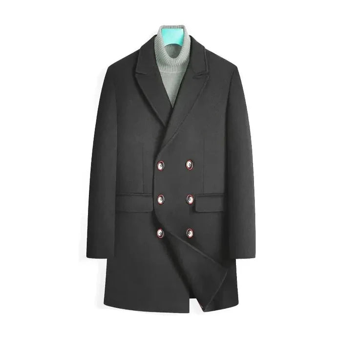 Men's Wool Overcoat HARTTMAN HT228 in Black