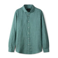Men's Plain Linen Shirt HARTTMAN HT347 in Green
