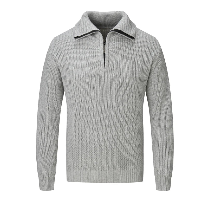 Men's Knitted Sweater HARTTMAN HT019 in Grey