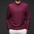 Men's Long Sleeve Polo Shirt HARTTMAN HT051 in Wine
