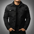 Men's Slim Denim Jacket HARTTMAN HT073 in Black