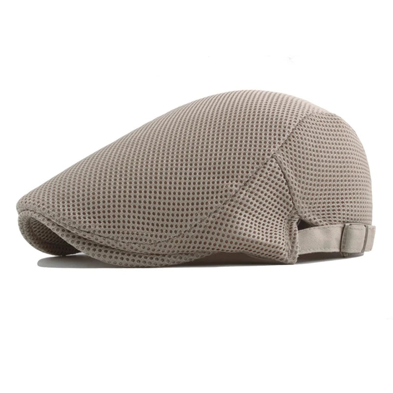 Men's Breathable Flat Cap HARTTMAN HT028 in Khaki