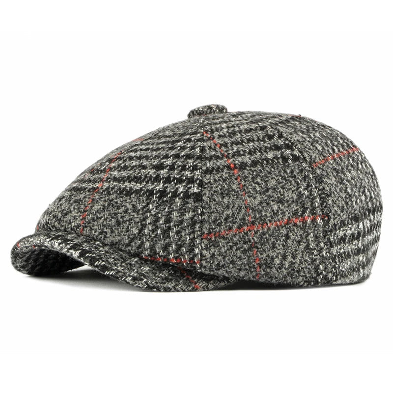 Men's English Wool Flat Cap HARTTMAN HT017 in Grey