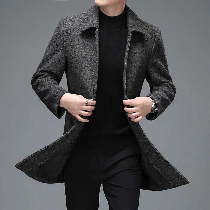 Men's Short Formal Wool Overcoat HARTTMAN HT217