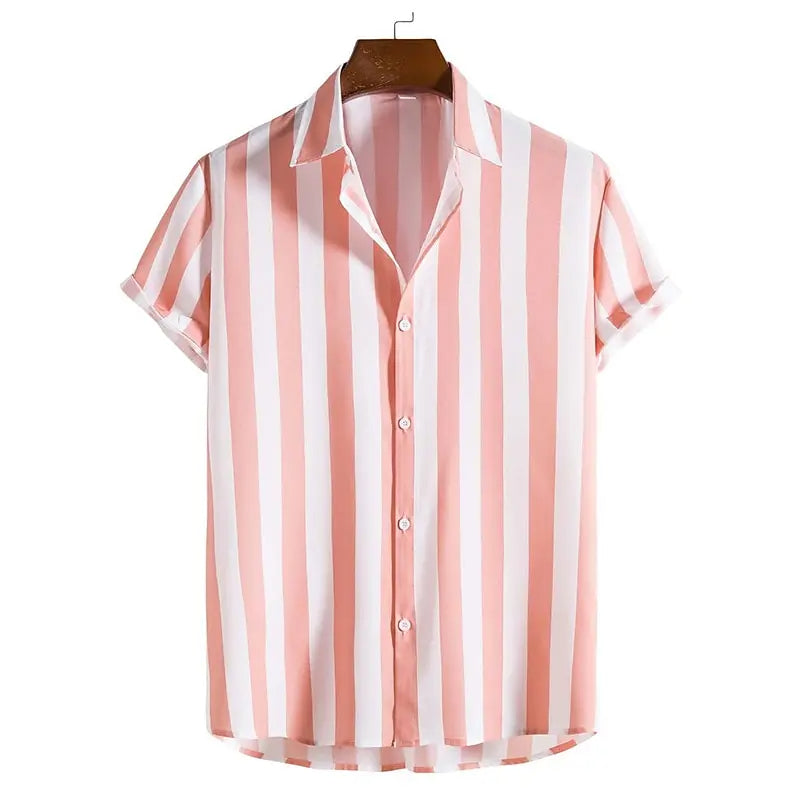 Men's Striped Shirt HARTTMAN HT392 in Pink
