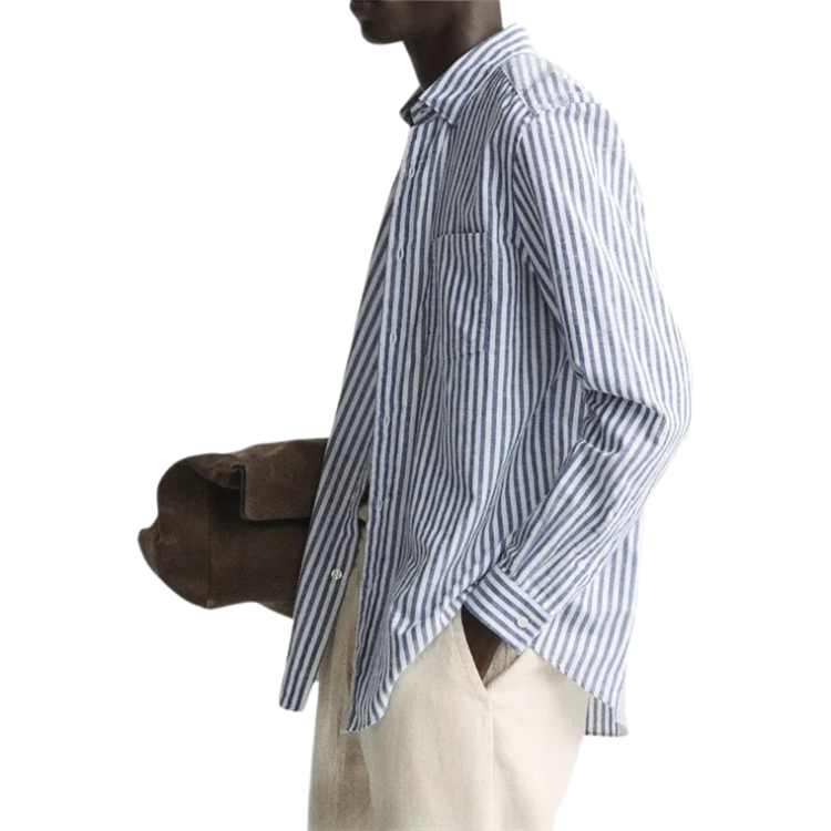 Men's Striped Linen Shirt HARTTMAN HT358