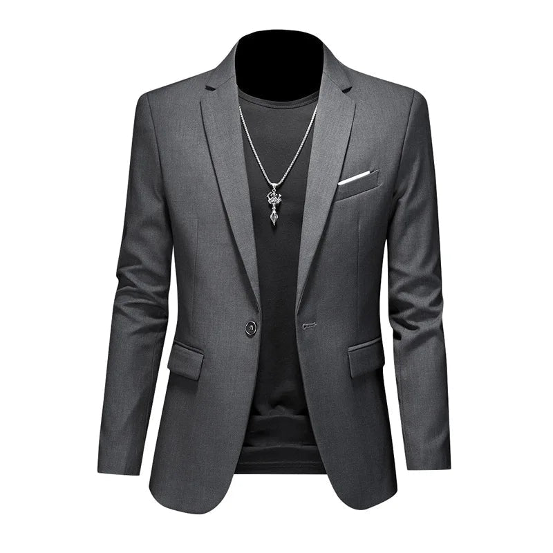 Men's Cotton Blazer HARTTMAN HT008 in Grey