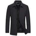 Men's Short Wool Overcoat HARTTMAN HT211 in Black
