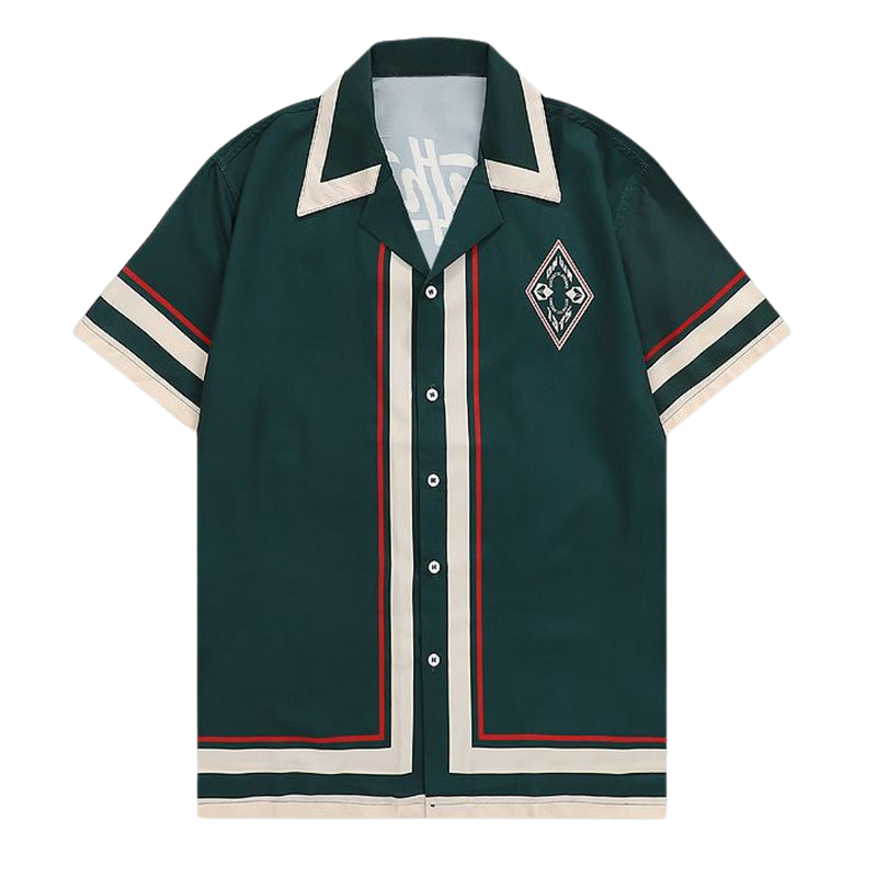 Men's Retro Cotton Shirt HARTTMAN HT386 in Green