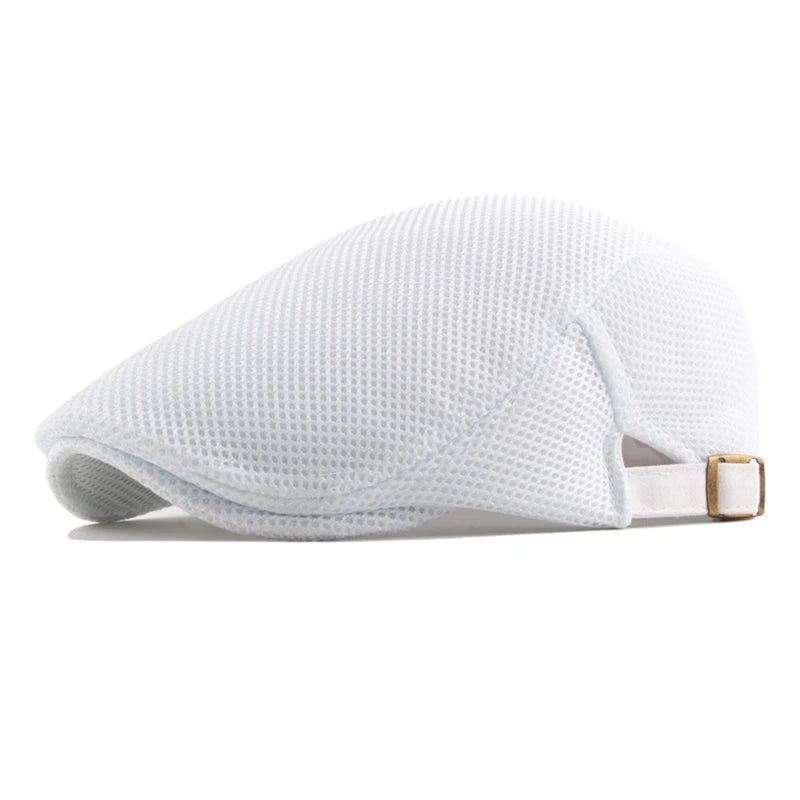 Men's Breathable Flat Cap HARTTMAN HT028 in White