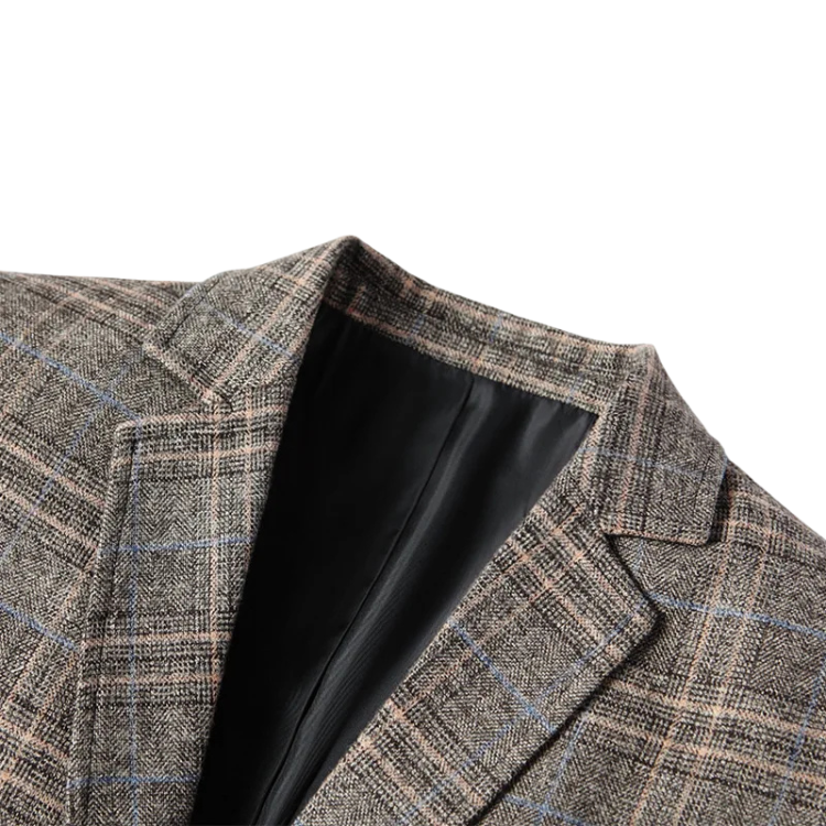 Men's Check Wool Blazer HARTTMAN HT356