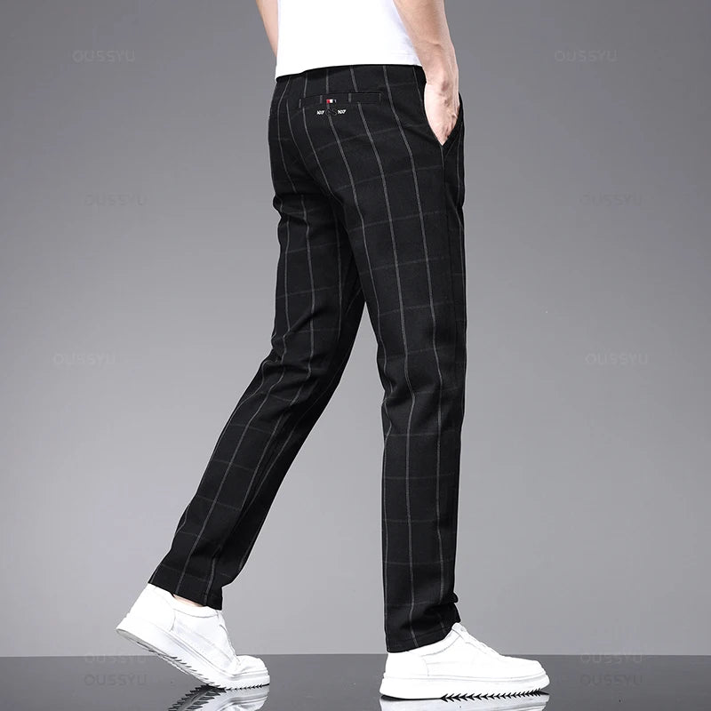 Men's Check Formal Trousers HARTTMAN HT071