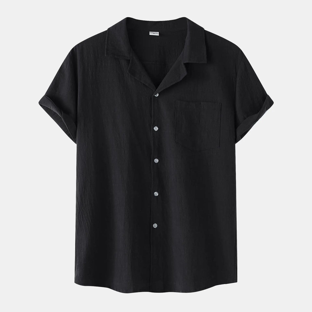 Men's Linen Shirt HARTTMAN HT397 in Black