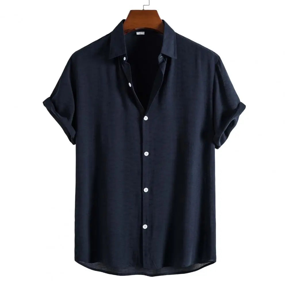 Plain Short Sleeve Shirt HARTTMAN HT082 in Navy Blue