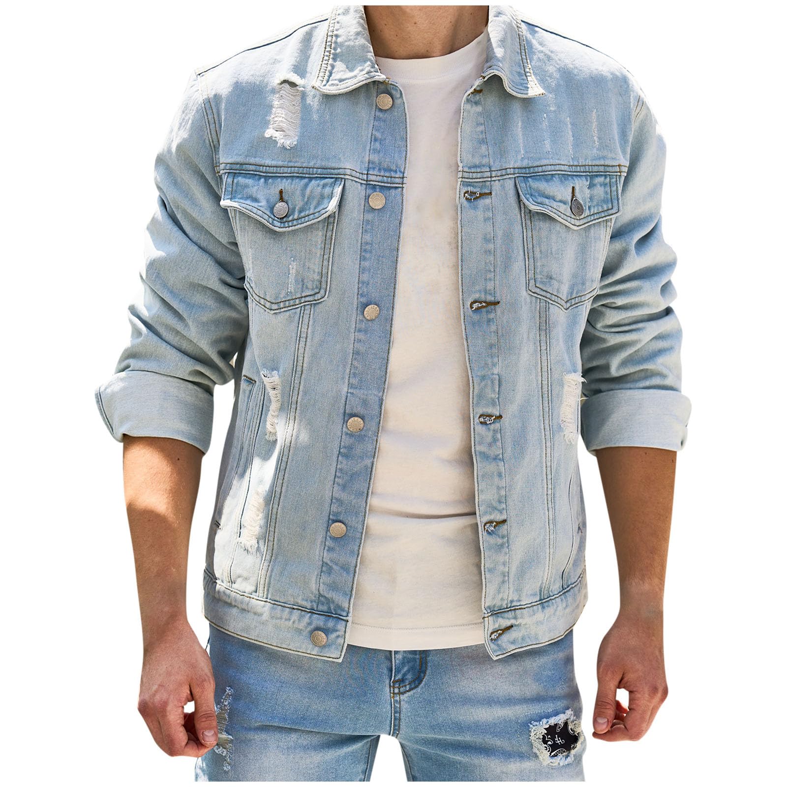 Men's Denim Jacket HARTTMAN HT158 in Blue