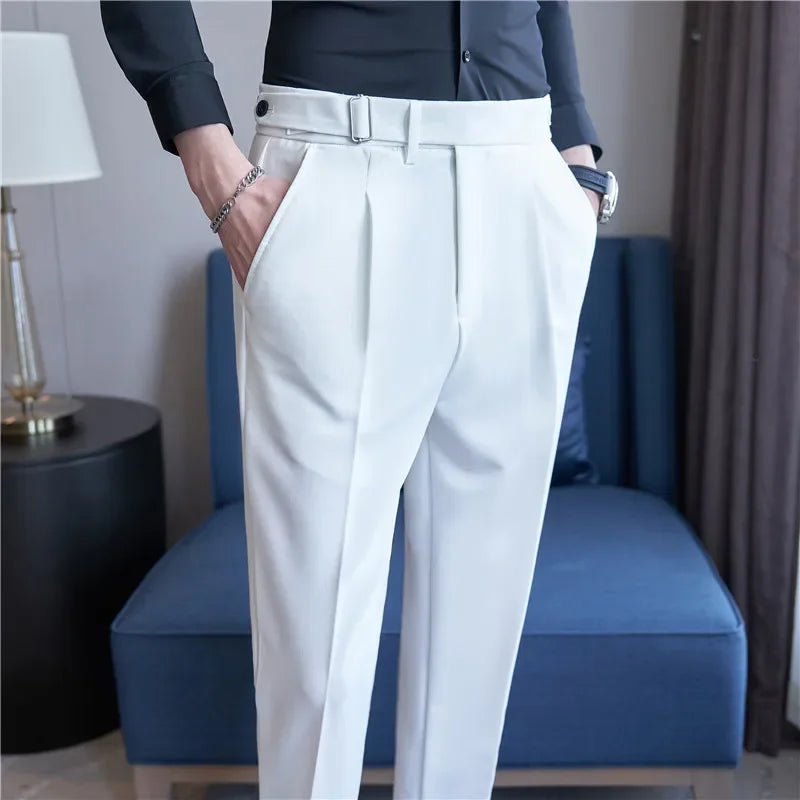 Men's Tailored Trousers HARTTMAN HT196 in White