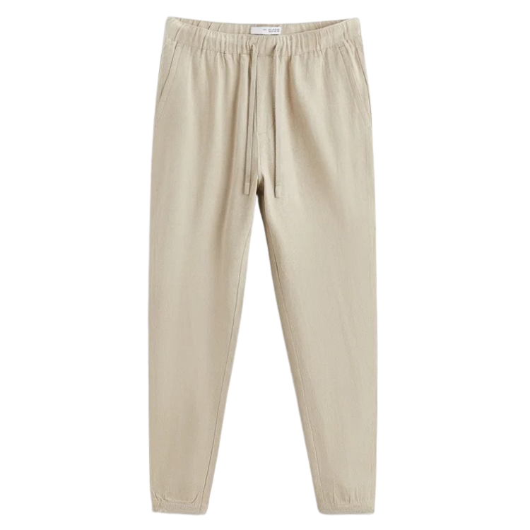 Men's Linen Trousers HARTTMAN HT364 in Khaki