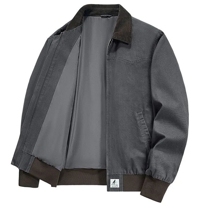Men's Vintage Bomber Jacket HARTTMAN HT178 in Grey