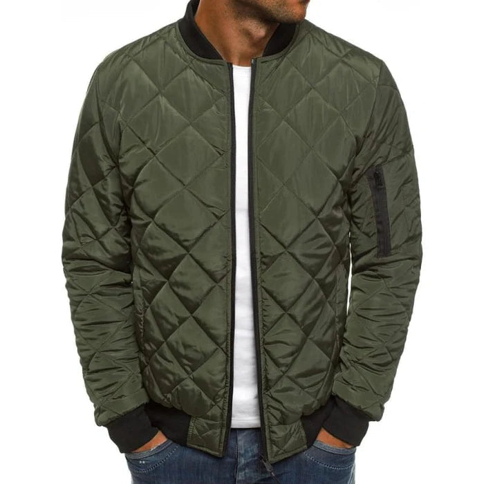 Men's Lined Winter Jacket HARTTMAN HT111 in Military Green