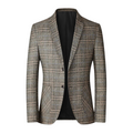 Men's Check Wool Blazer HARTTMAN HT356 in Yellow