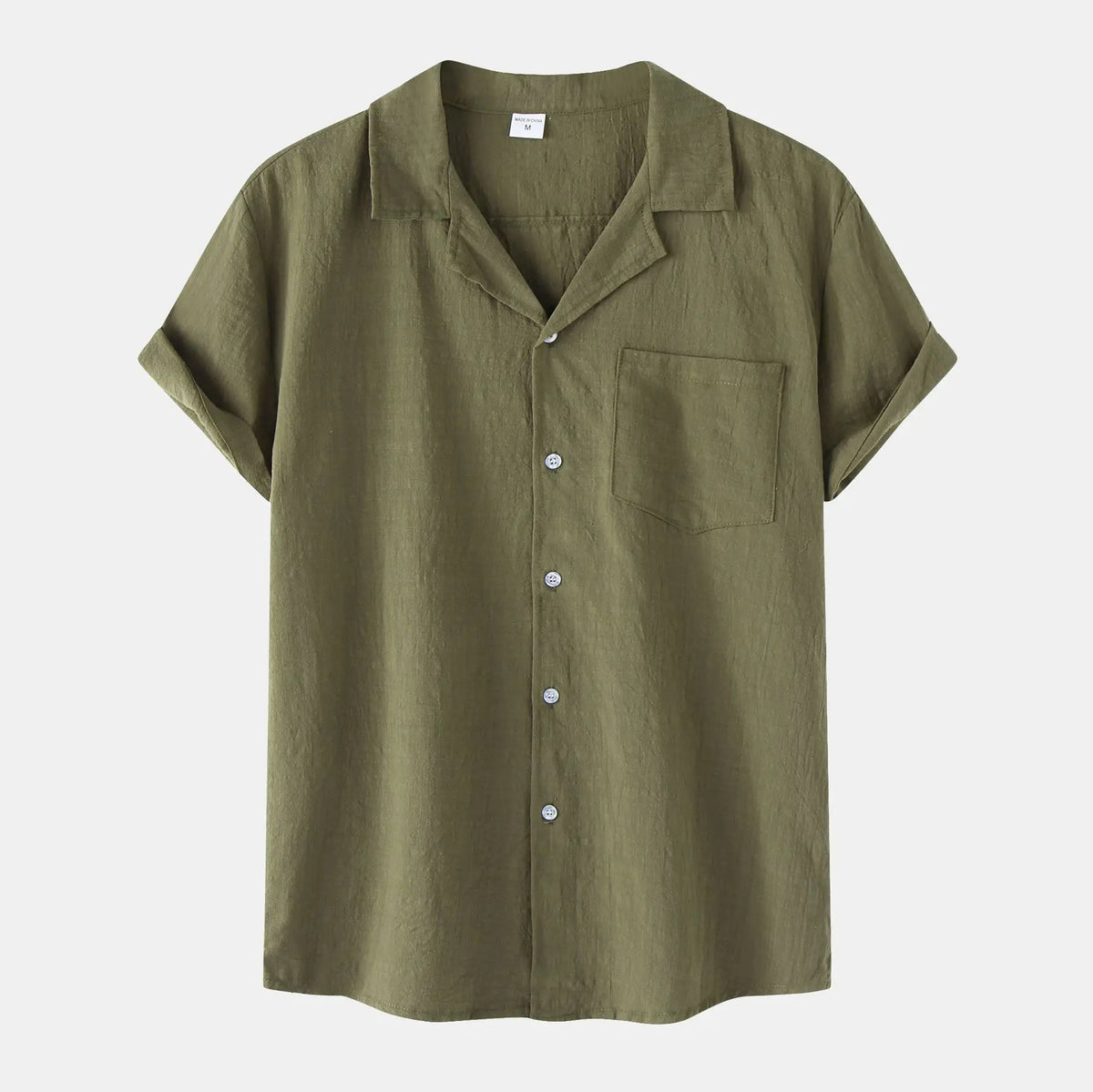 Men's Linen Shirt HARTTMAN HT397 in Green