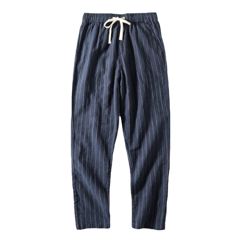 Men's Striped Linen Trousers HARTTMAN HT008