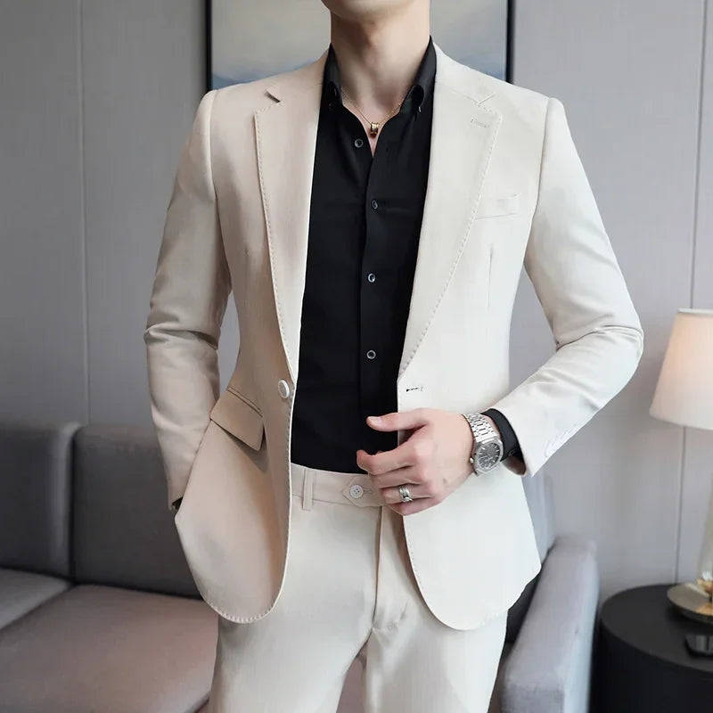 Men's Blazer HARTTMAN HT015 in Beige