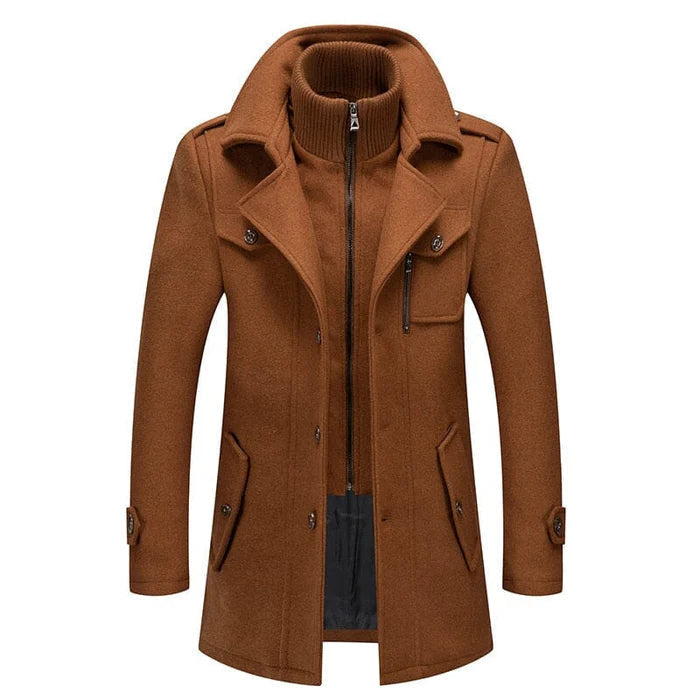 Men's Classic European Coat HARTTMAN HT116 in Brown